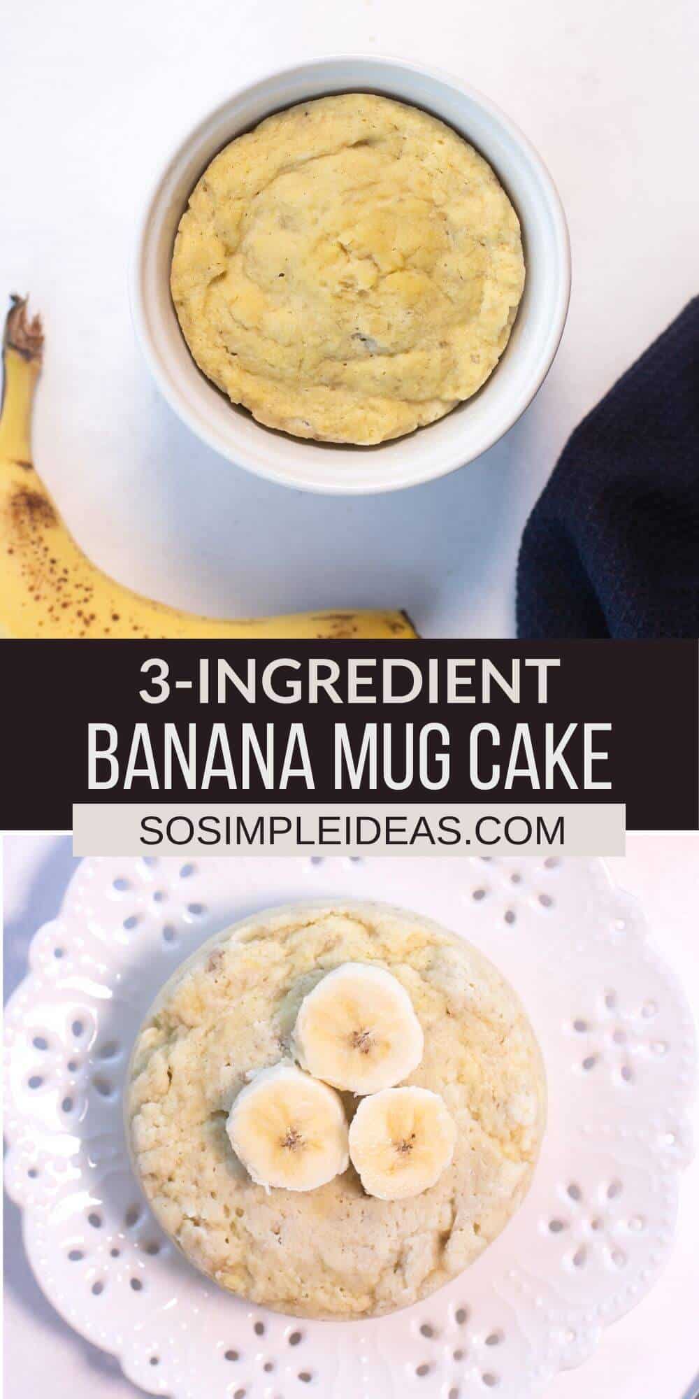 3 ingredient banana mug cake pinterest image.