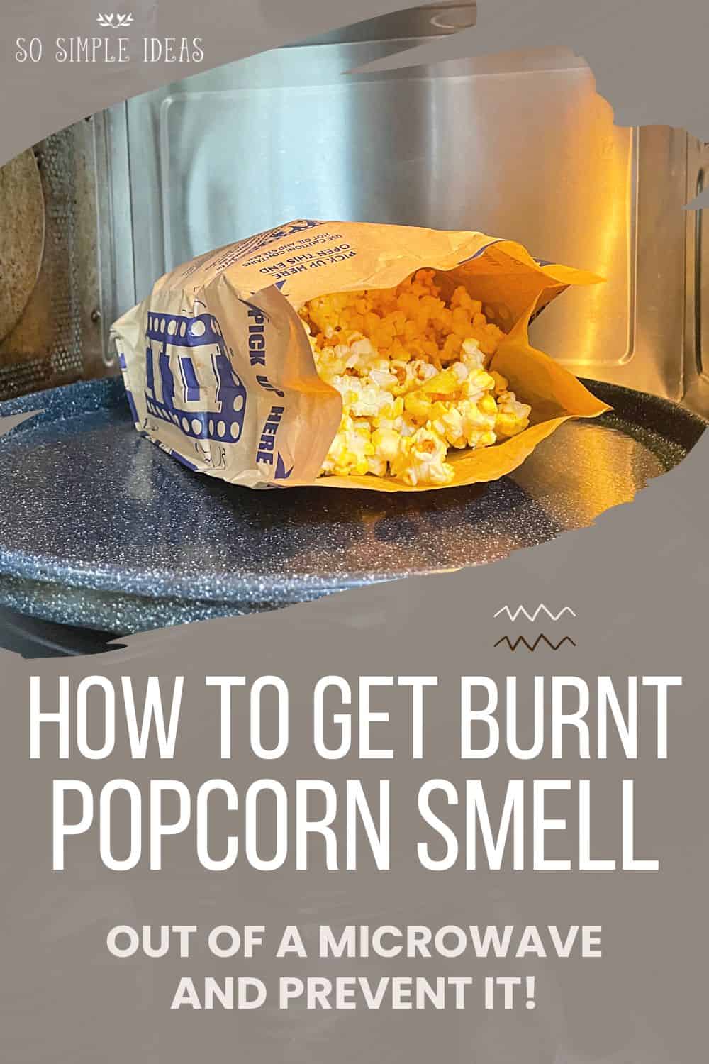 how to get burnt smell out of microwave pinterest image.