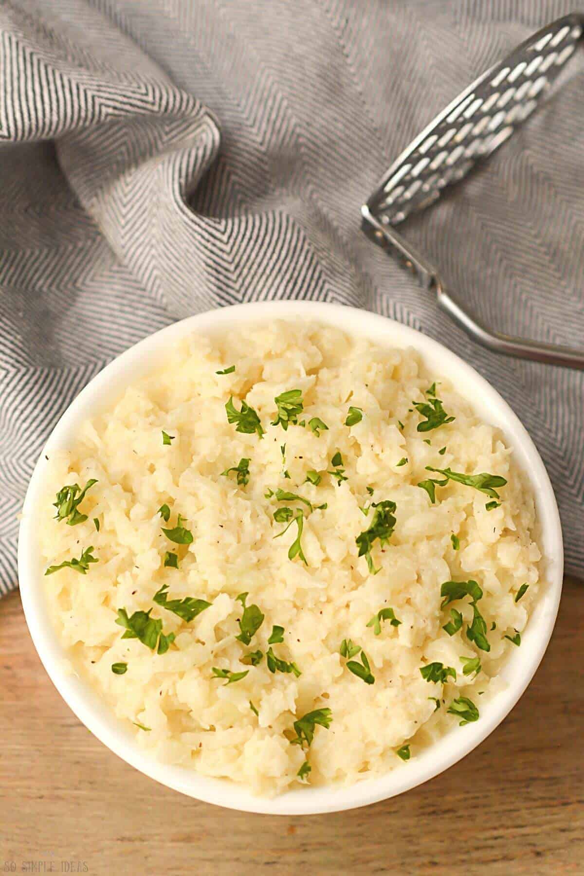 thickened cauliflower mash.